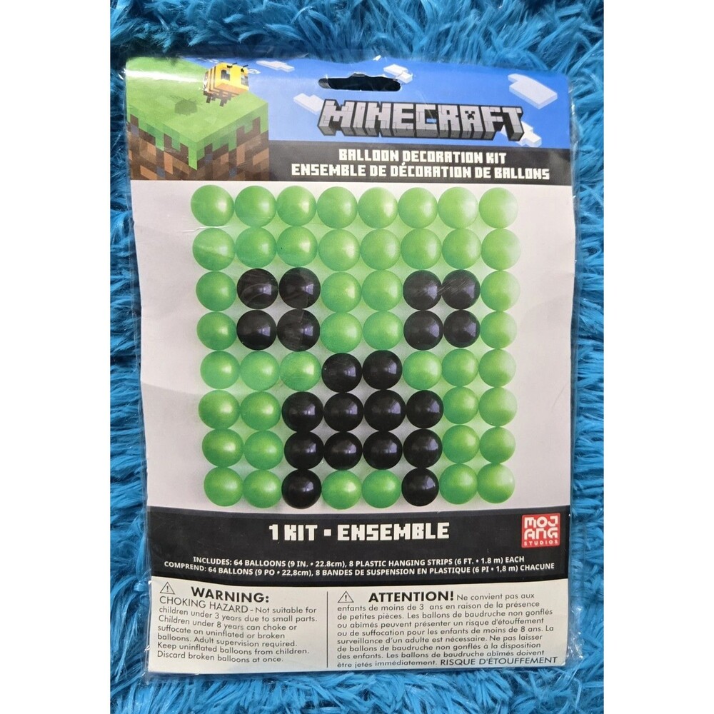 Minecraft Balloon Decoration Kit Birthday Party Supplies Wall Decor - Creeper